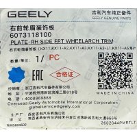  Geely Monjaro Накладка переднего правого крыла - 6073118100  