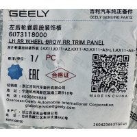  Geely Monjaro Расширитель арки заднего левого крыла – 6073118000 